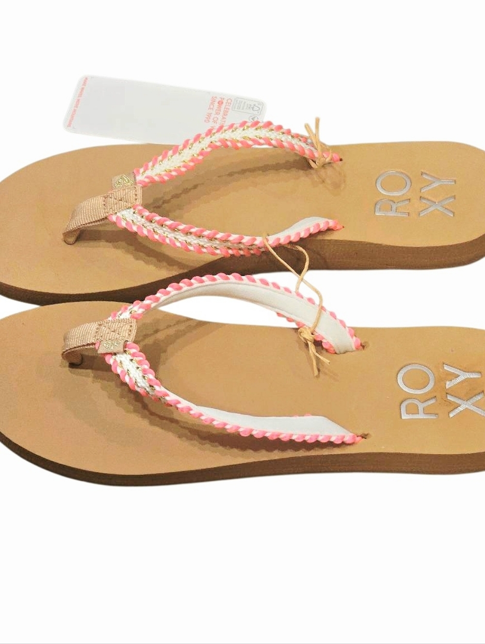 Roxy Costas Braided Strap Flip-Flop Sandals